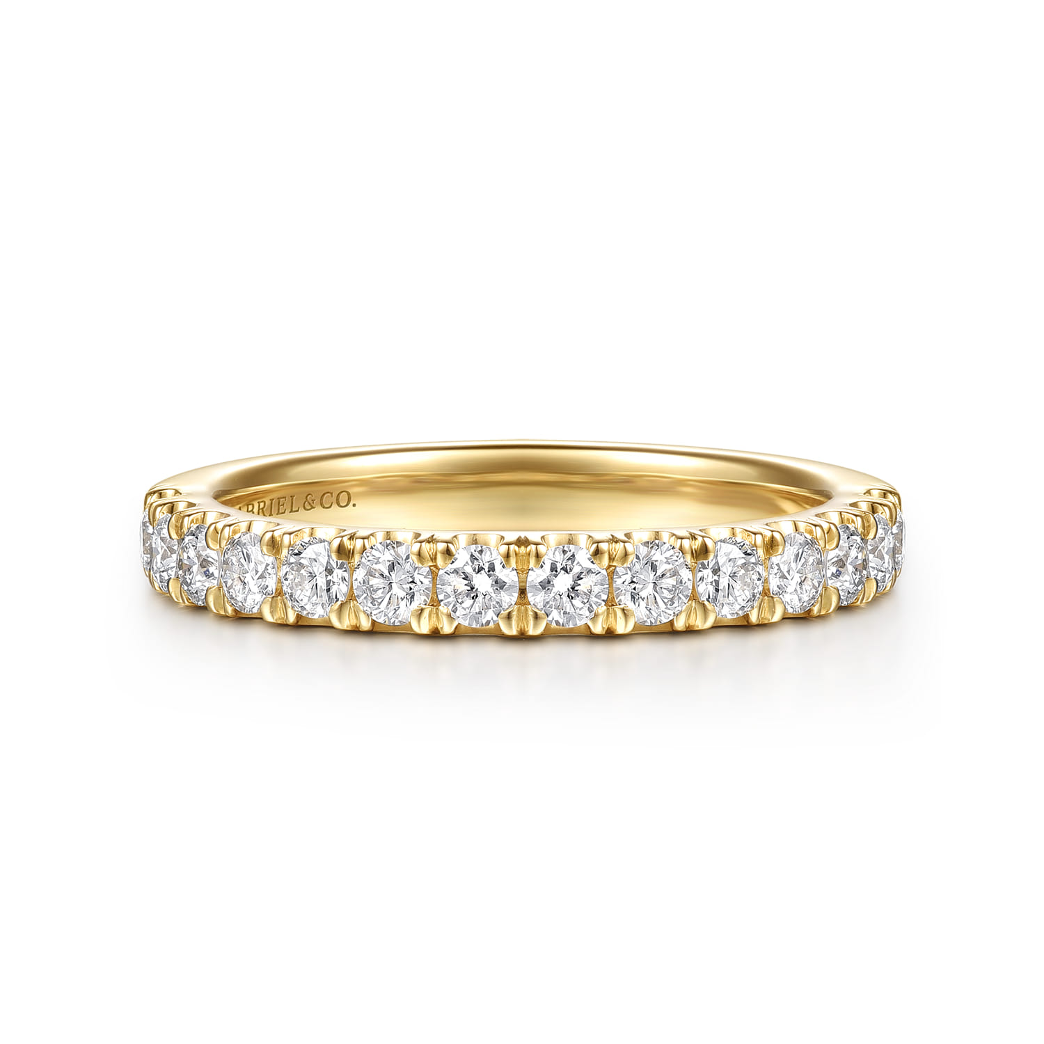 14K Yellow Gold Diamond Matching Wedding Band - 0.55 ct - Shot 1