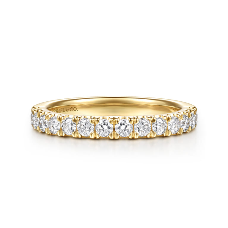 14K Yellow Gold Diamond Matching Wedding Band - 0.55 ct - Shot 1