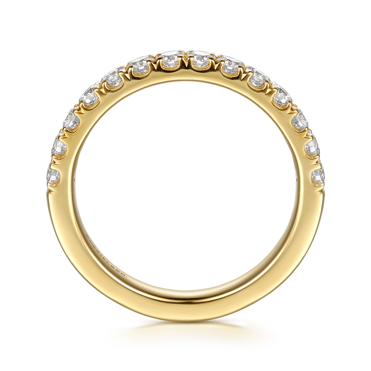 14K Yellow Gold Diamond Matching Wedding Band - 0.55 ct - Shot 2