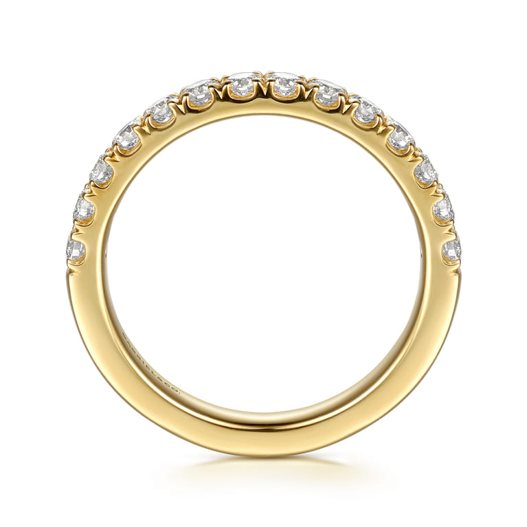 14K Yellow Gold Diamond Matching Wedding Band - 0.55 ct - Shot 2