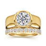 14K Yellow Gold Diamond Matching Wedding Band - 0.55 ct