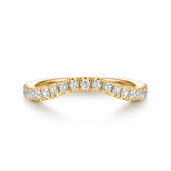 14K Yellow Gold Diamond Matching Wedding Band