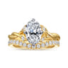 14K Yellow Gold Diamond Matching Wedding Band - 0.3 ct
