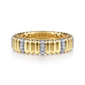 14K Yellow Gold Diamond Matching Wedding Band - 0.1 ct