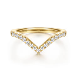 14K Yellow Gold Diamond Matching Wedding Band