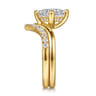 14K Yellow Gold Diamond Matching Wedding Band - 0.25 ct