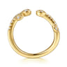 14K Yellow Gold Diamond Matching Wedding Band - 0.08 ct