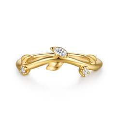 14K Yellow Gold Diamond Matching Wedding Band
