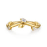 14K Yellow Gold Diamond Matching Wedding Band - 0.08 ct