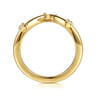 14K Yellow Gold Diamond Matching Wedding Band - 0.08 ct