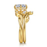 14K Yellow Gold Diamond Matching Wedding Band - 0.08 ct
