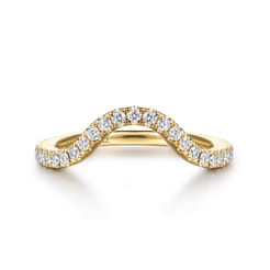 14K Yellow Gold Diamond Matching Wedding Band