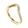 14K Yellow Gold Diamond Matching Wedding Band - 0.35 ct
