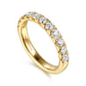 14K Yellow Gold Diamond Matching Wedding Band - 0.8 ct