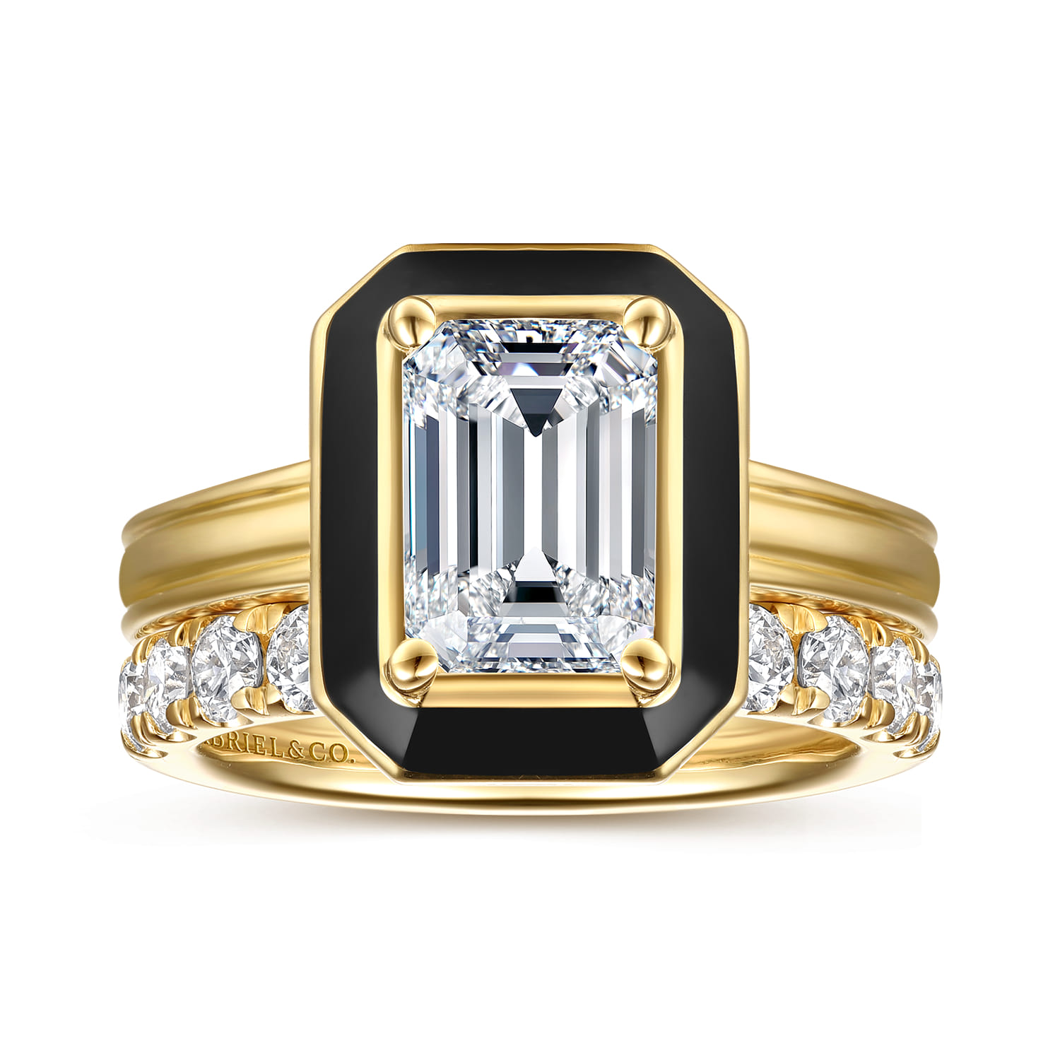 14K Yellow Gold Diamond Matching Wedding Band - 0.8 ct - Shot 4
