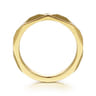 14K Yellow Gold Diamond Matching Wedding Band - 0.08 ct