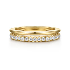 14K Yellow Gold Diamond Matching Wedding Band