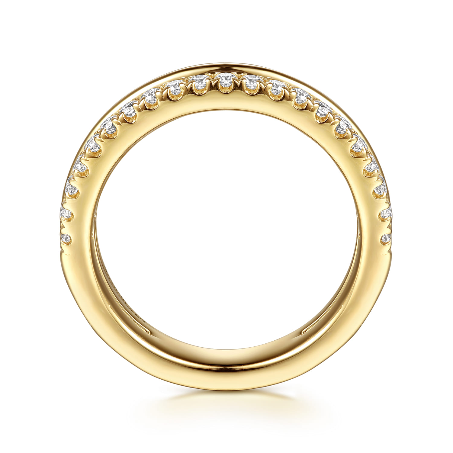 14K Yellow Gold Diamond Matching Wedding Band - 0.3 ct - Shot 2