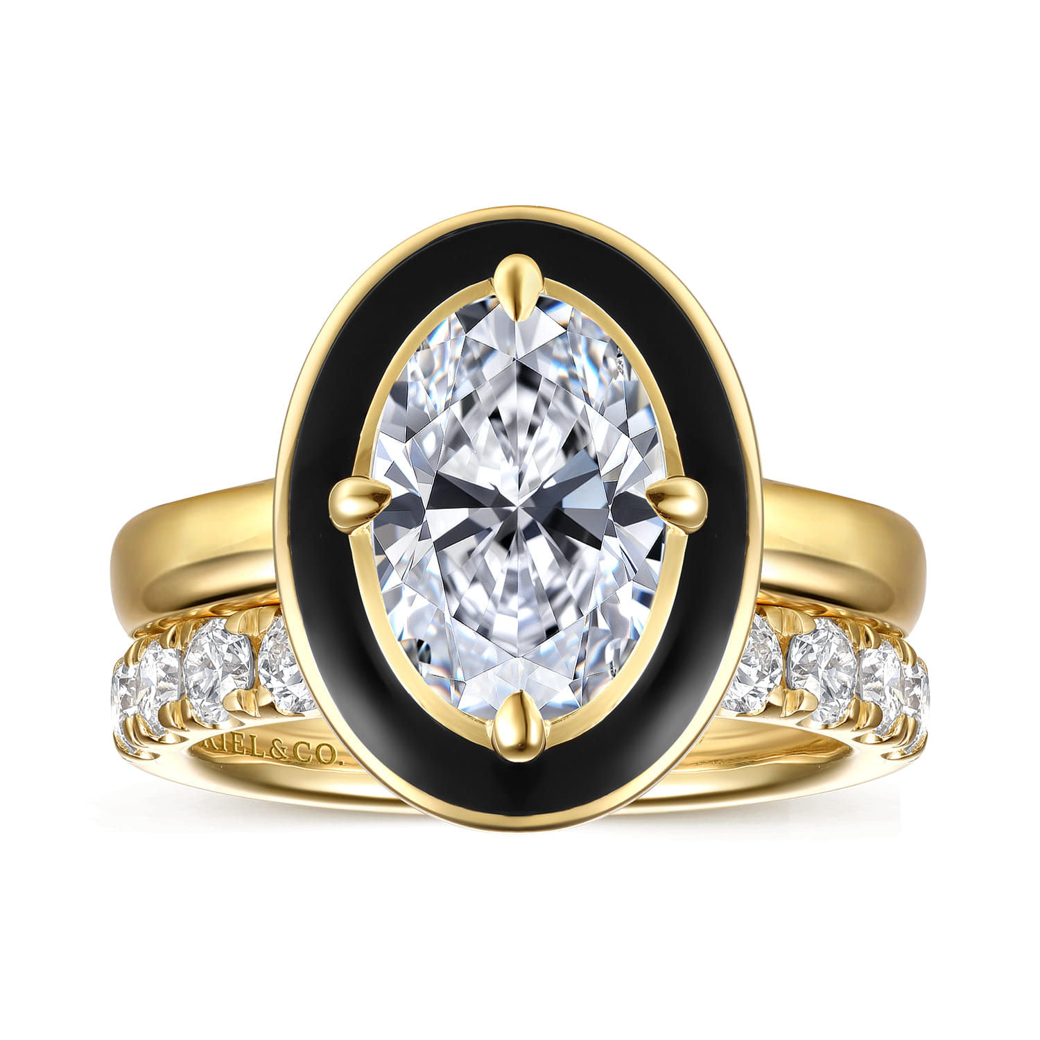 14K Yellow Gold Diamond Matching Wedding Band - 0.8 ct - Shot 4