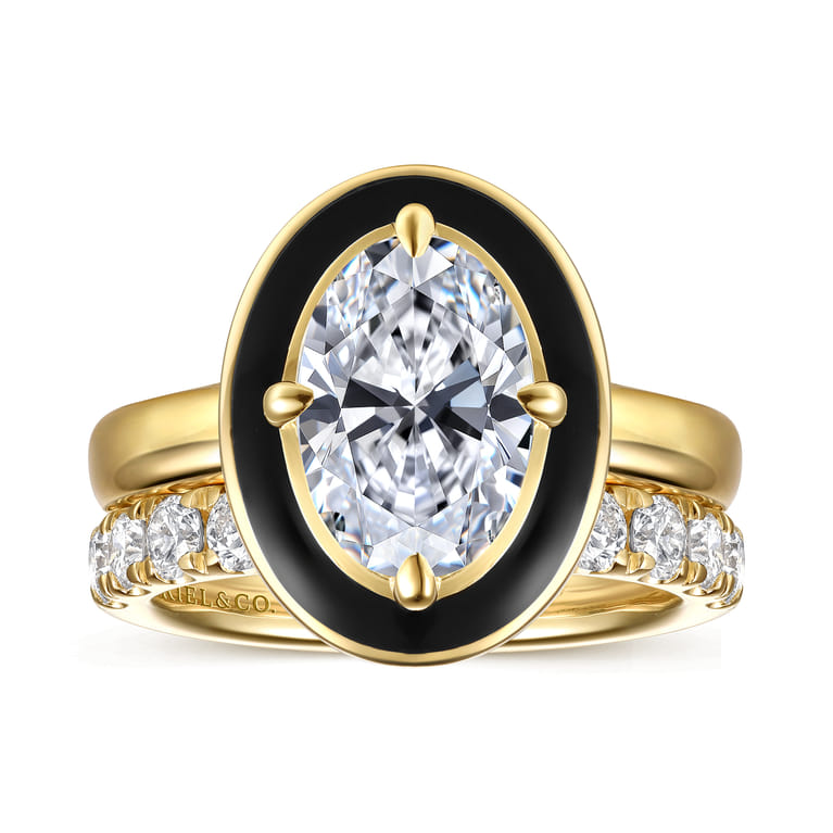 14K Yellow Gold Diamond Matching Wedding Band - 0.8 ct - Shot 4