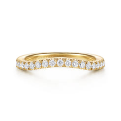 14K Yellow Gold Diamond Matching Wedding Band