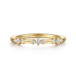 14K Yellow Gold Diamond Matching Wedding Band