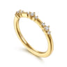 14K Yellow Gold Diamond Matching Wedding Band - 0.14 ct