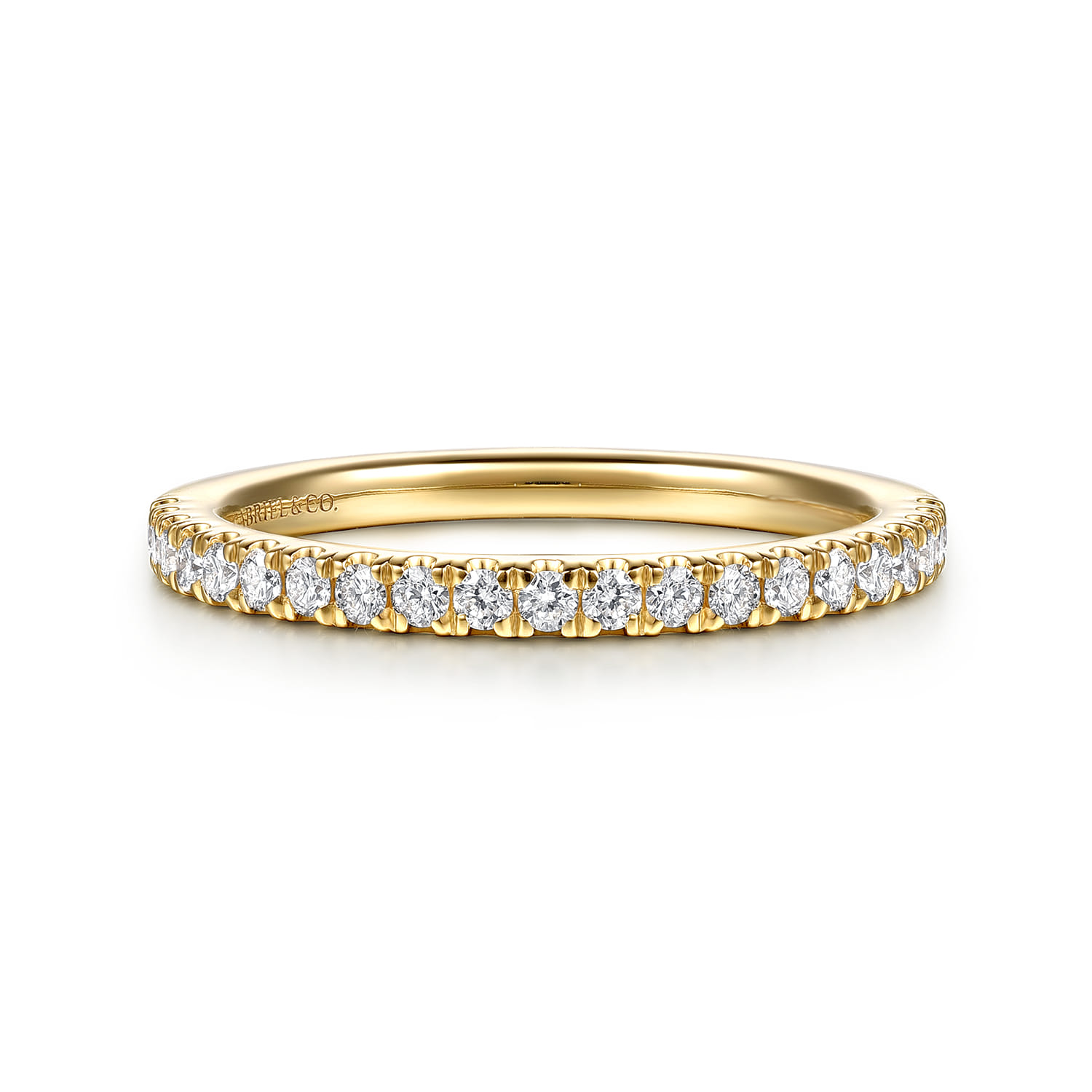 14K Yellow Gold Diamond Matching Wedding Band - 0.3 ct - Shot 1