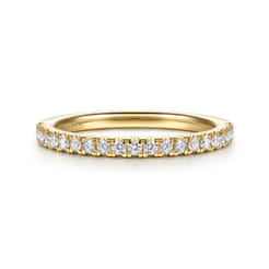 14K Yellow Gold Diamond Matching Wedding Band