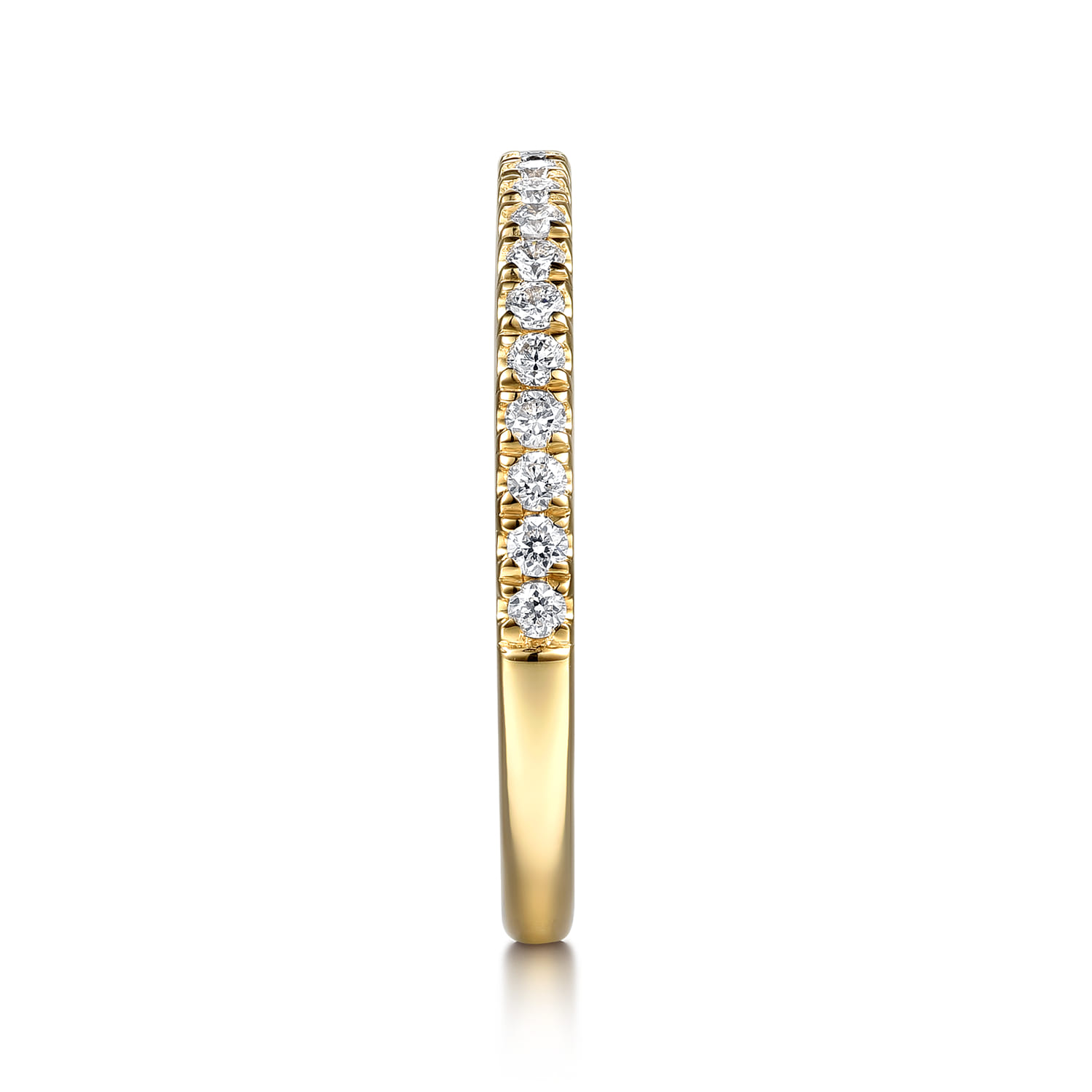 14K Yellow Gold Diamond Matching Wedding Band - 0.3 ct - Shot 5