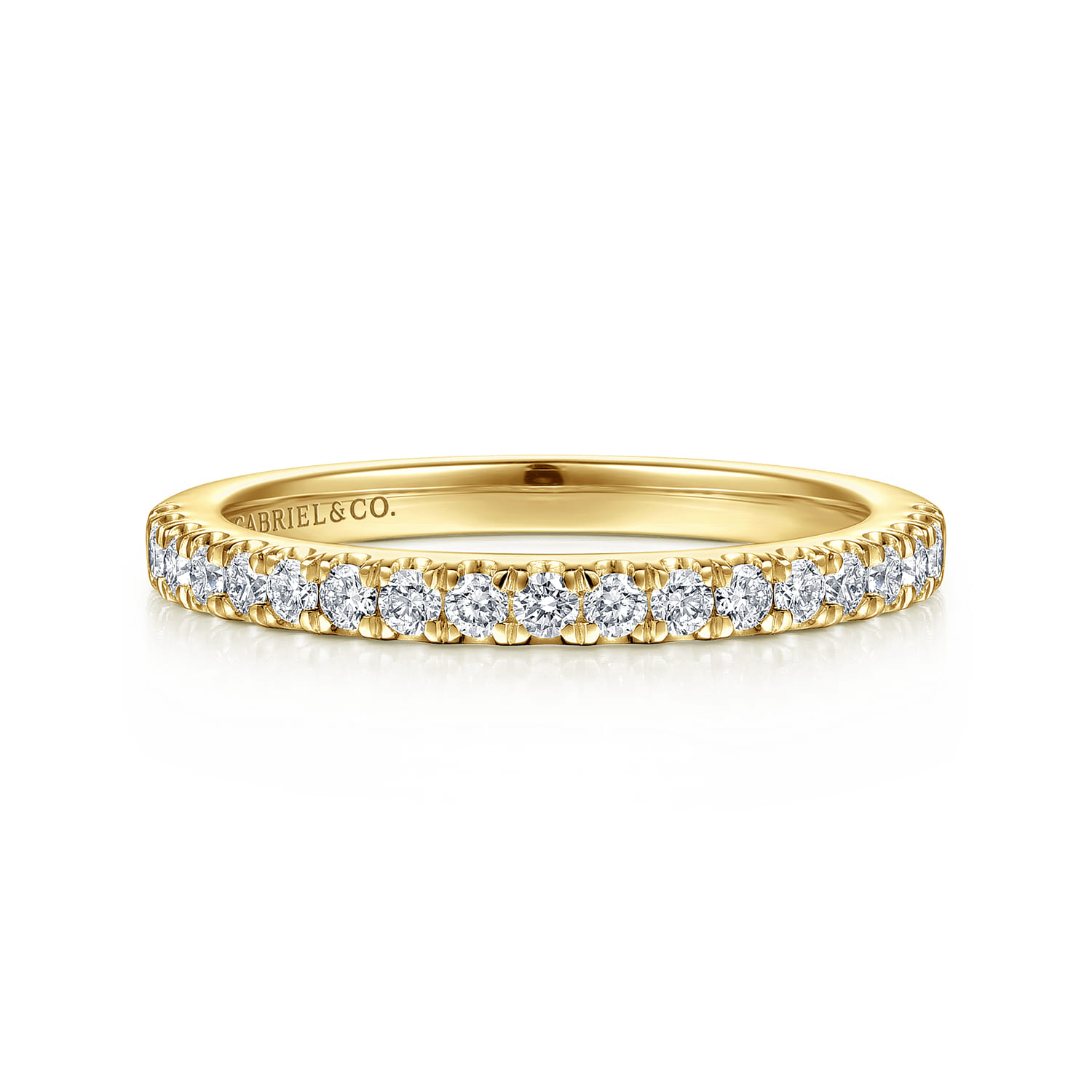 14K Yellow Gold Diamond Matching Wedding Band - 0.3 ct - Shot 1