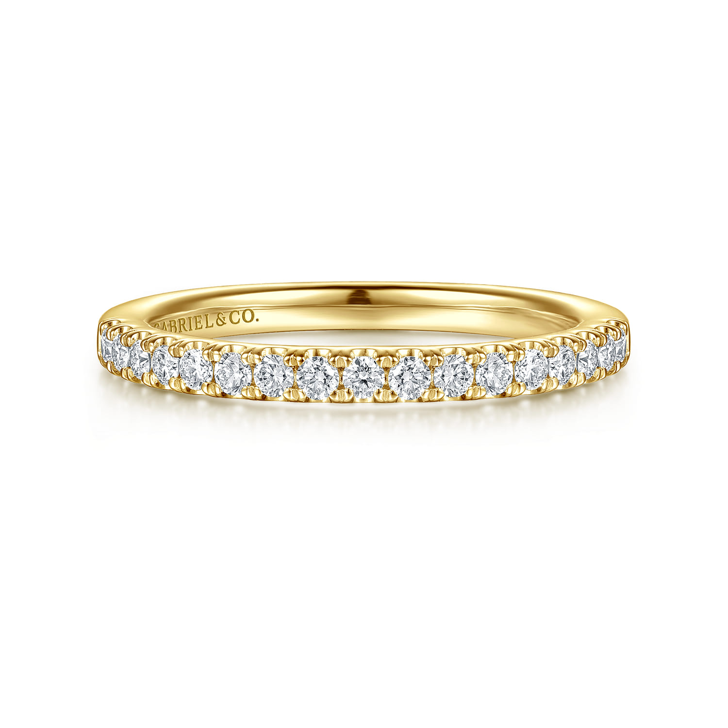 14K Yellow Gold Diamond Matching Wedding Band - 0.3 ct - Shot 1