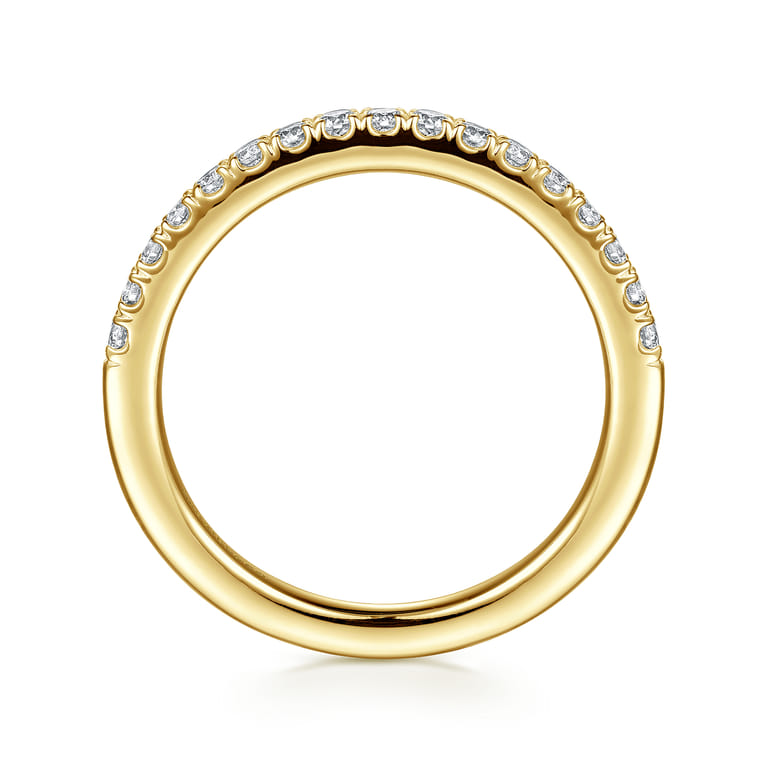 14K Yellow Gold Diamond Matching Wedding Band - 0.3 ct - Shot 2