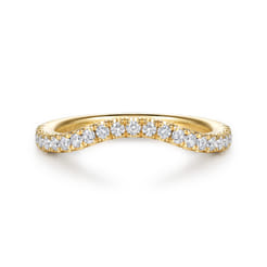 14K Yellow Gold Diamond Matching Wedding Band