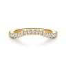 14K Yellow Gold Diamond Matching Wedding Band - 0.3 ct