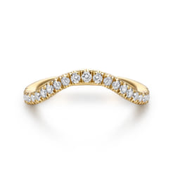 14K Yellow Gold Diamond Matching Wedding Band