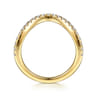 14K Yellow Gold Diamond Matching Wedding Band - 0.35 ct