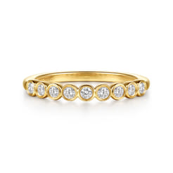 14K Yellow Gold Diamond Matching Wedding Band