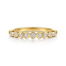 14K Yellow Gold Diamond Matching Wedding Band - 0.25 ct
