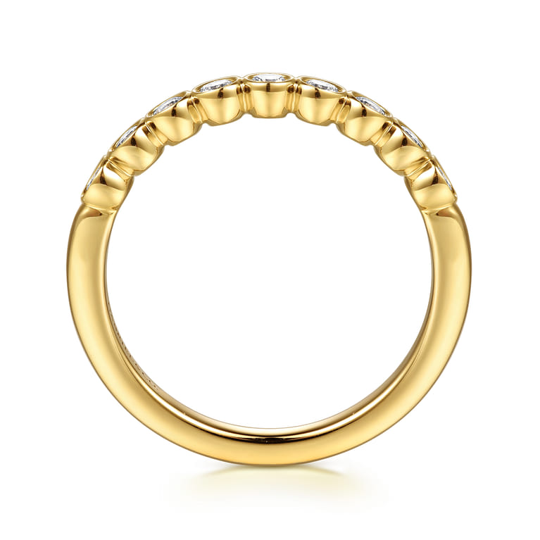 14K Yellow Gold Diamond Matching Wedding Band - 0.25 ct - Shot 2