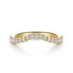 14K Yellow Gold Diamond Matching Wedding Band