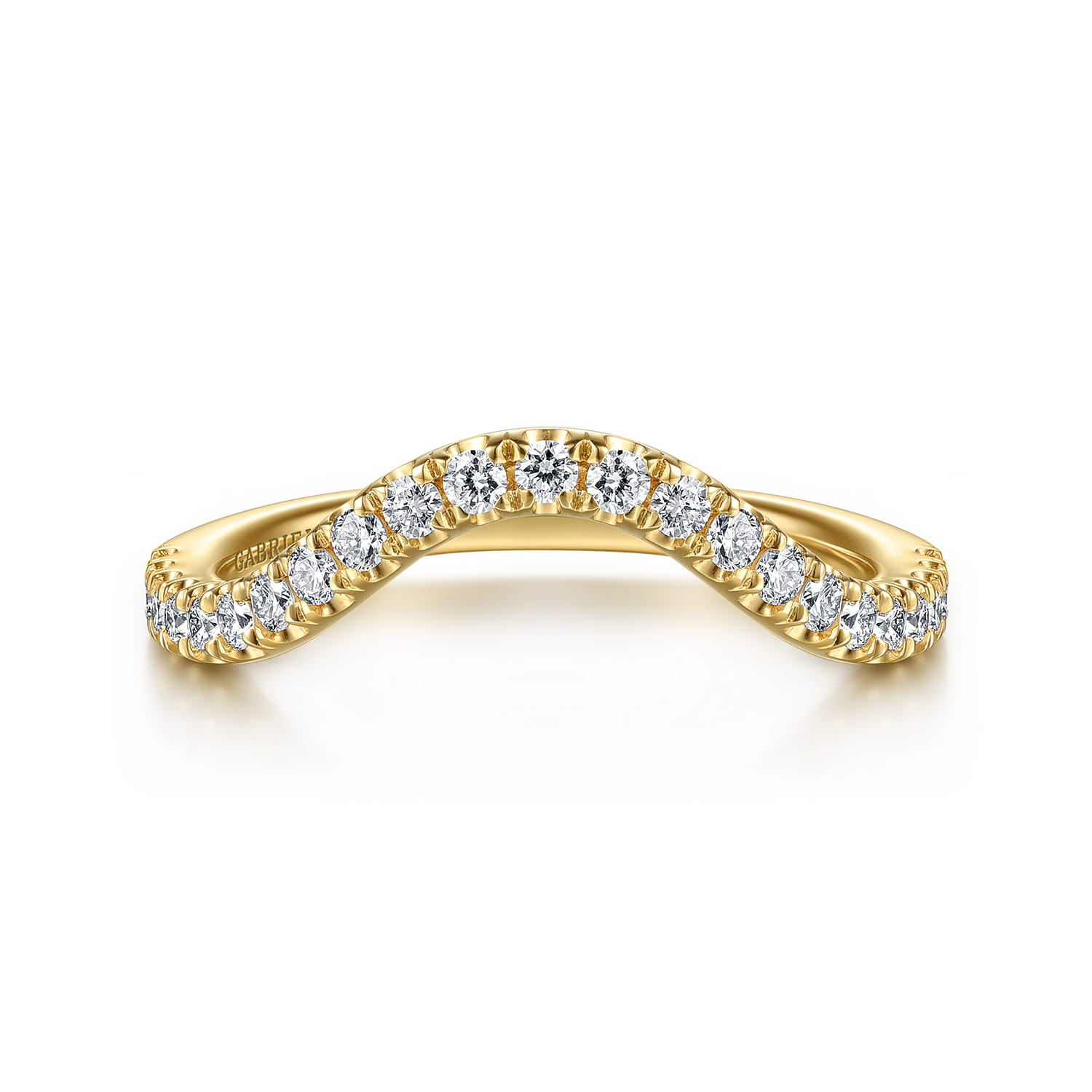 14K Yellow Gold Diamond Matching Wedding Band - 0.35 ct - Shot 1