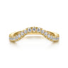 14K Yellow Gold Diamond Matching Wedding Band - 0.35 ct