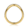 14K Yellow Gold Diamond Matching Wedding Band - 0.35 ct