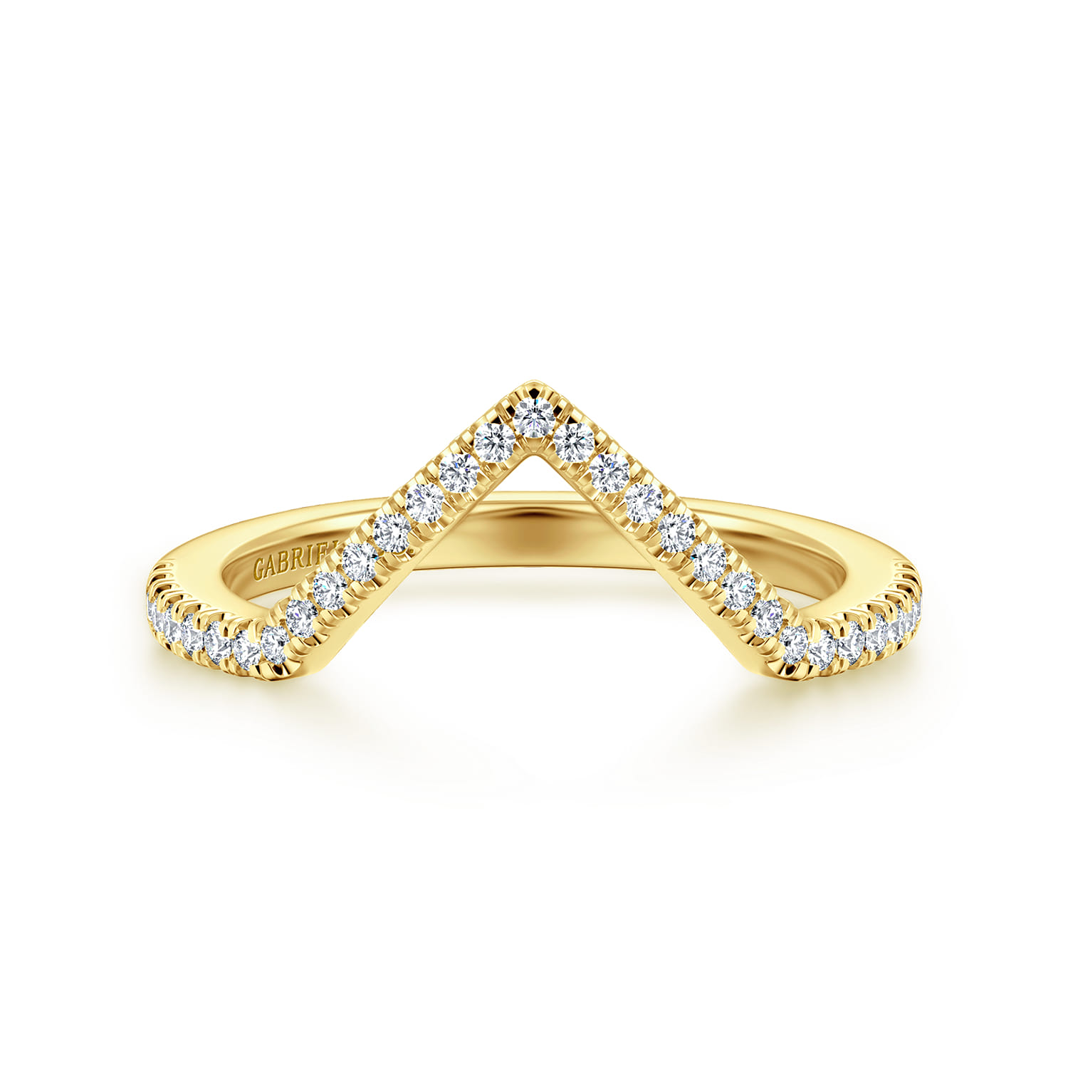 14K Yellow Gold Diamond Matching Wedding Band - 0.17 ct - Shot 1