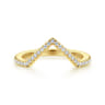 14K Yellow Gold Diamond Matching Wedding Band - 0.17 ct