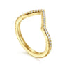 14K Yellow Gold Diamond Matching Wedding Band - 0.17 ct