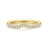 14K Yellow Gold Diamond Matching Wedding Band - 0.24 ct