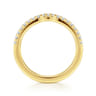 14K Yellow Gold Diamond Matching Wedding Band - 0.24 ct