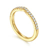 14K Yellow Gold Diamond Matching Wedding Band - 0.24 ct